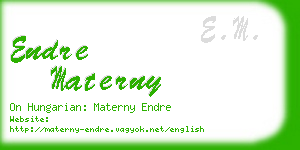 endre materny business card